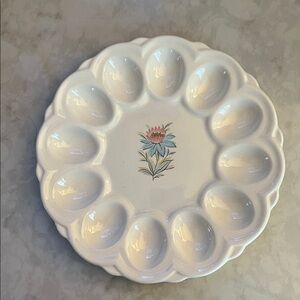 Vintage Steubenville Fairlane Mid-Century Modern Egg Plate